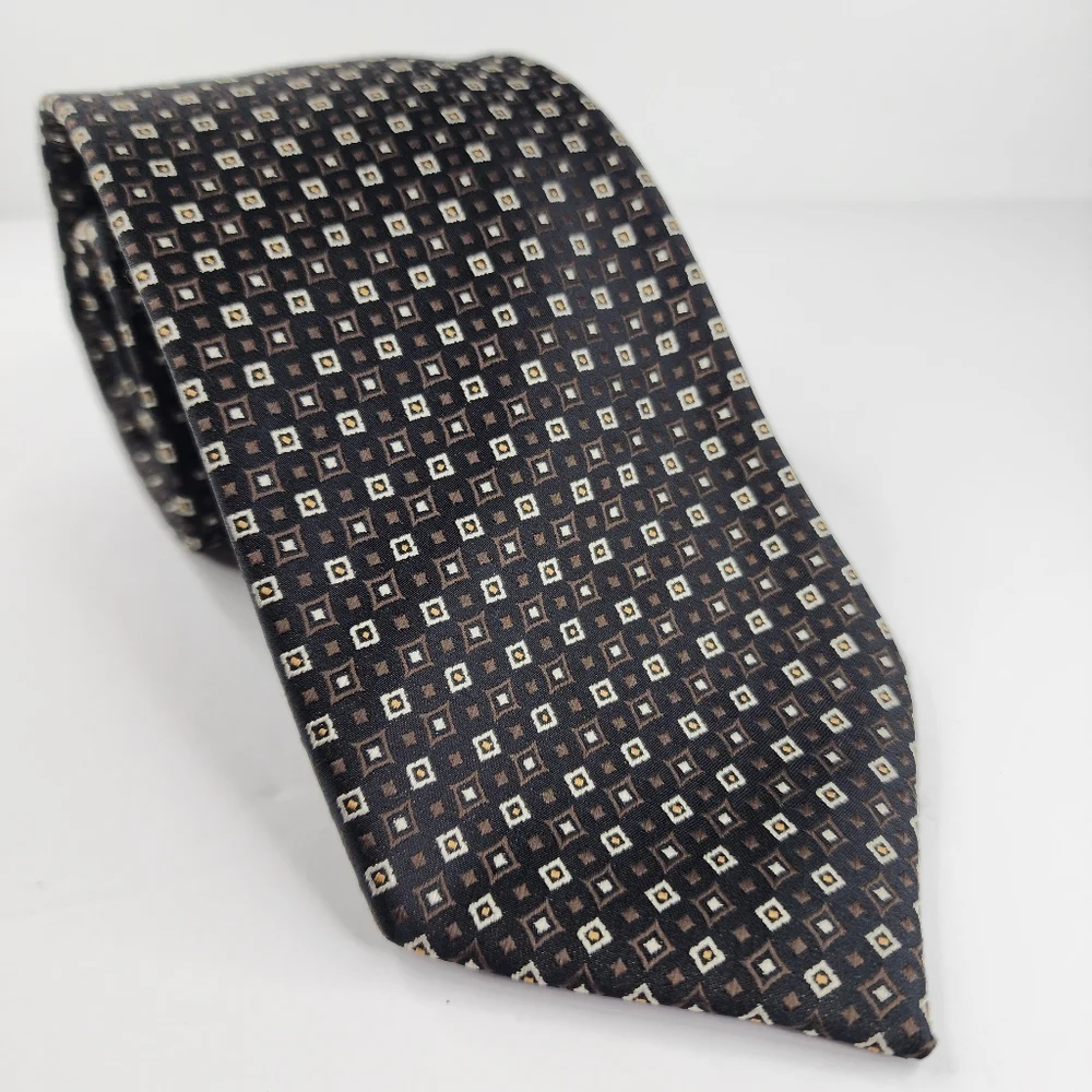 COLOURS ALEXANDER JULIAN  Black & Brown Tie.